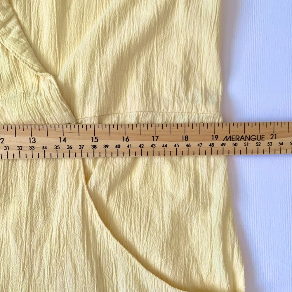Vintage Butter Yellow Maxi Sun Dress Summer Cottagecore Coastal Wedding Guest - Picture 9 of 12